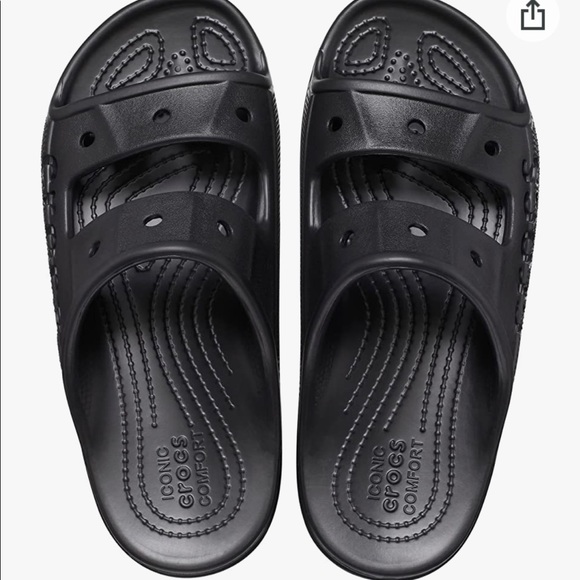 CROCS Baja Slide On Iconic Sandals. Unisex W10 M8. Black. New Condition - Picture 3 of 13